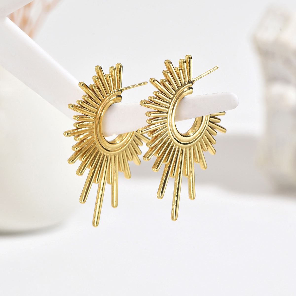 16k Gold Plated Sun Shine Gold Plated Earrings