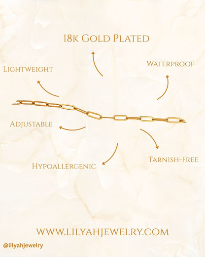 18k Gold Plated Minimalistic Chain - Elyse