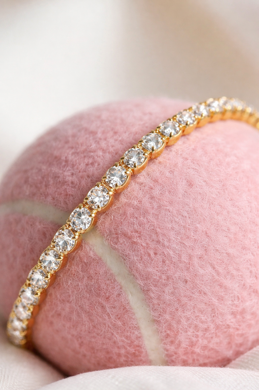 18K Gold Plated Classic Tennis Bracelet