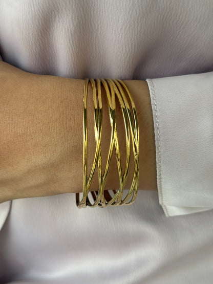 Lilyah Jewelry Gold Plated Delicate Bracelet . Stunning, minimalistic and elegant. Gift for her