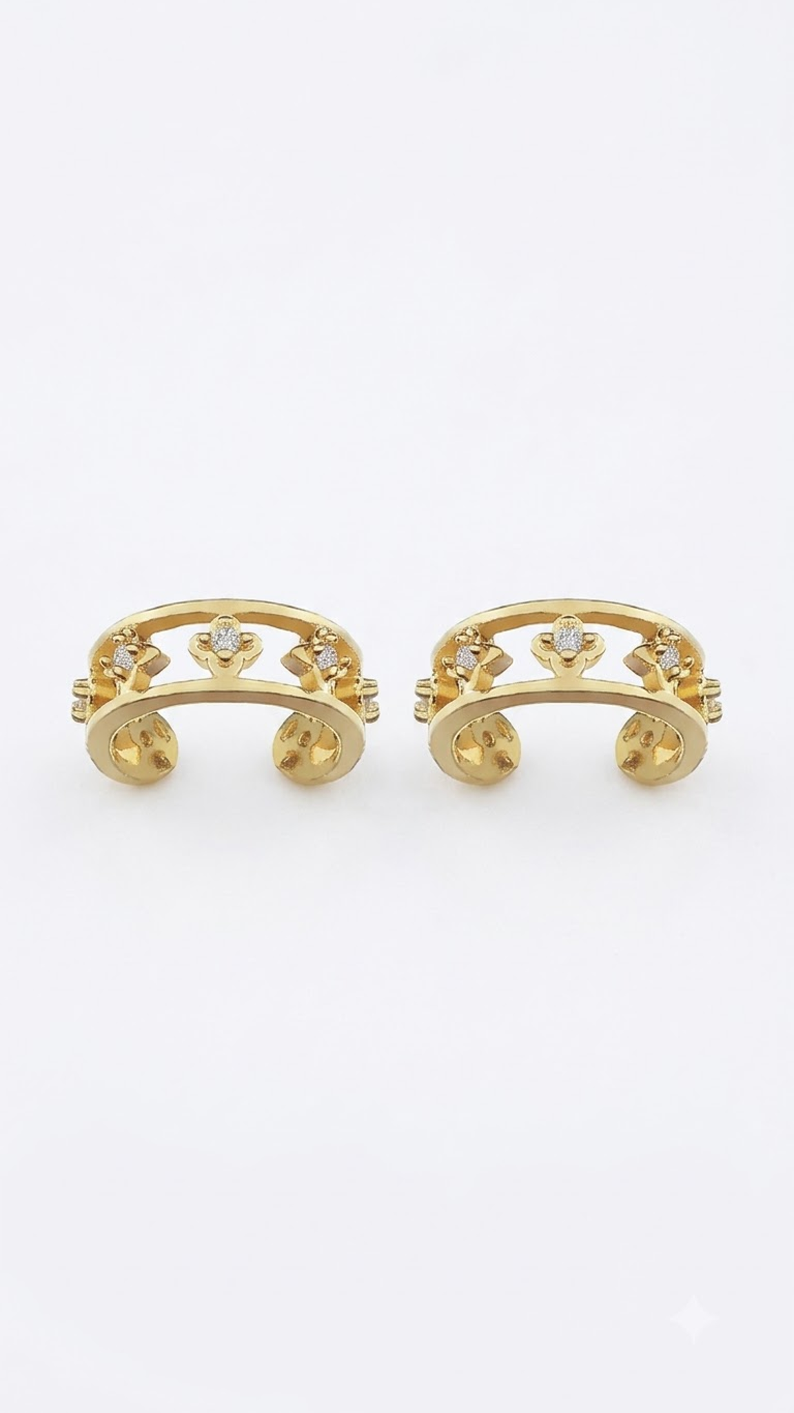 18K Gold Plated Studded Cuffs - Nox