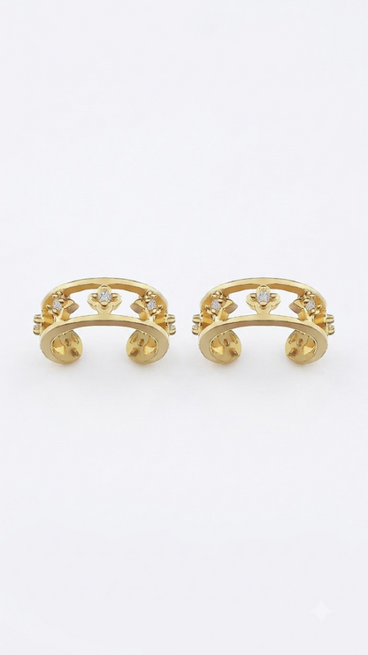 18K Gold Plated Studded Cuffs - Nox