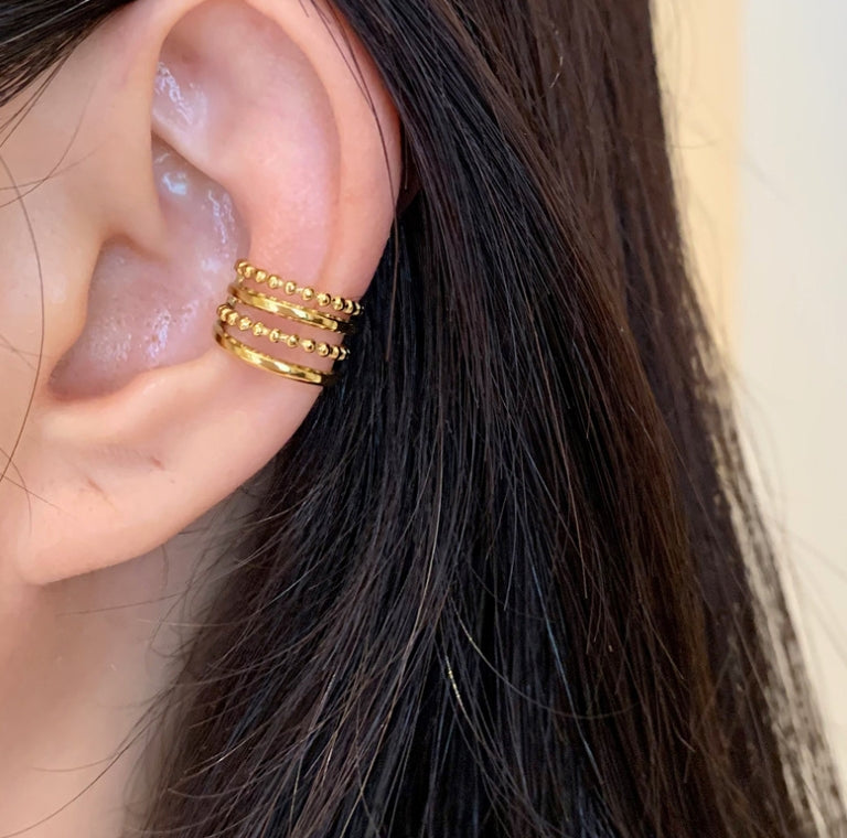 Lilyah Jewelry Gold Plated Earring. Gift Ideas for her. Cuff Earrings