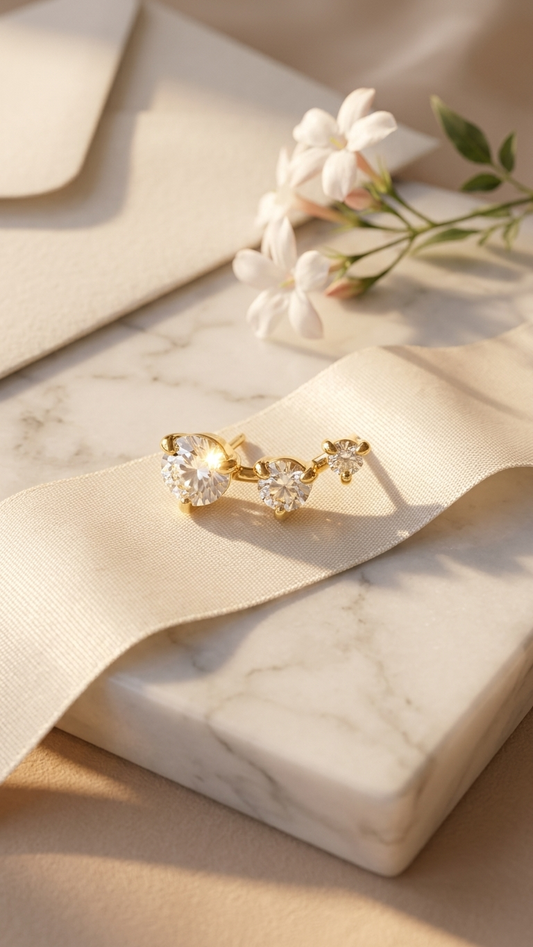18K Gold Plated Stary Ear Piercing